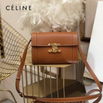 CELINE 賽琳 195263-02 原單 TRIOMPHE 牛皮革飾帶包