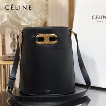 CELINE 賽琳 193043 原單新款BUCKET MAILLON TRIOMPHE  緞面牛皮革肩背水桶包