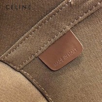 CELINE 賽琳 195192-01  原單 CELINE TAMBOUR TRIOMPHE 新款圓形盒子包刺繡織布配牛皮革中號手袋