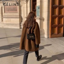 CELINE 賽琳 194143-5 CRECY 中號緞面牛皮革手袋