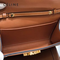 CELINE 賽琳 195263-02 原單 TRIOMPHE 牛皮革飾帶包