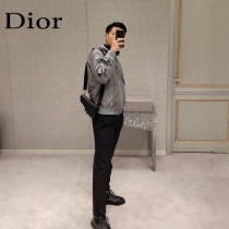 Dior-03  迪奧原版皮新款Dio Saddle Bag 迪20新款老花藍馬鞍包腰包胸包