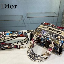 Dior-04  迪奧原單五格刺繡戴妃包  通體飾以本季標誌性的Tie