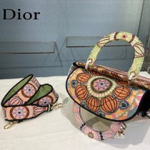 Dior-07  迪奧原單五格刺繡戴妃包  通體飾以本季標誌性的Tie