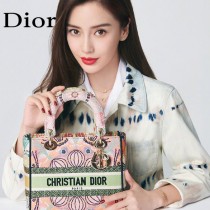 Dior-01  迪奧原單五格刺繡戴妃包  通體飾以本季標誌性的Tie