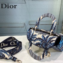 Dior-05  迪奧原單五格刺繡戴妃包  通體飾以本季標誌性的Tie