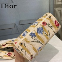 Dior-06  迪奧原單五格刺繡戴妃包  通體飾以本季標誌性的Tie