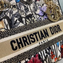 Dior-04  迪奧原單五格刺繡戴妃包  通體飾以本季標誌性的Tie