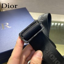 Dior-02  迪奧原版皮新款Dio Saddle Bag 迪20新款老花藍馬鞍包腰包胸包