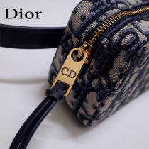 Dior 迪奧原單新款藍色 Oblique 印花腰包