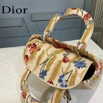 Dior-06  迪奧原單五格刺繡戴妃包  通體飾以本季標誌性的Tie