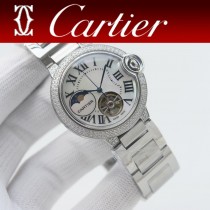 卡地亞 Cartier女款藍氣球飛輪系列鋼帶款