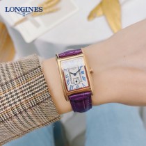 浪琴 Longines戴卓維納系列精致兩針半女士腕表