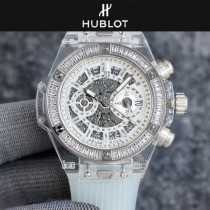 宇舶Hoblot恒寶 BIG BANG 系列日本進口VK石英機芯透明錶殼手錶