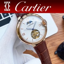 卡地亚 CARTIER  高級定製全自動機械機芯男士藍氣球陀飛輪腕表