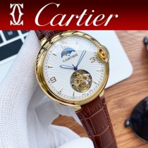 卡地亚 CARTIER  高級定製全自動機械機芯男士藍氣球陀飛輪腕表