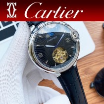 卡地亚 CARTIER  高級定製全自動機械機芯男士藍氣球陀飛輪腕表