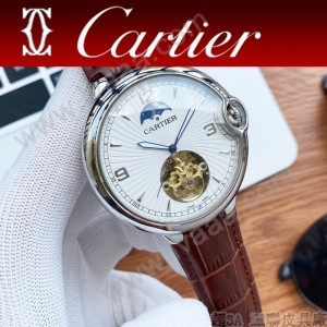 卡地亚 CARTIER  高級定製全自動機械機芯男士藍氣球陀飛輪腕表