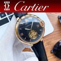 卡地亚 CARTIER  高級定製全自動機械機芯男士藍氣球陀飛輪腕表