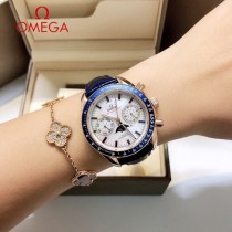 歐米茄超霸月相女士手錶 玫瑰金色