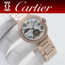 卡地亞 Cartier女款藍氣球飛輪系列鋼帶款