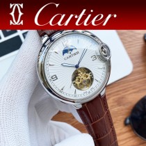 卡地亚 CARTIER  高級定製全自動機械機芯男士藍氣球陀飛輪腕表