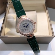 Bvlgari 寶格麗 鑲嵌奢侈T形鉆瑞士石英機芯女士手錶