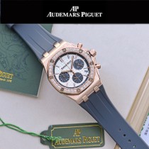 AP愛彼皇家橡樹離岸型系列金色石英VK67女士計時腕表