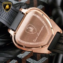 蘭博基尼Lamborghini 玫瑰金 日本多功能石英運動手表