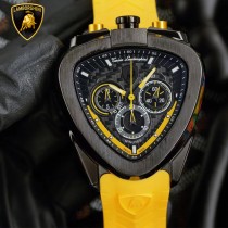 蘭博基尼Lamborghini 黑殼 日本多功能石英運動手表