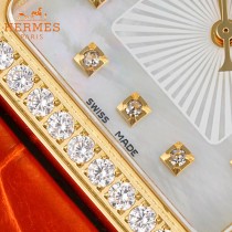 愛馬仕Heure-003   H系列正品原裝瑞士機芯镶钻系列手表