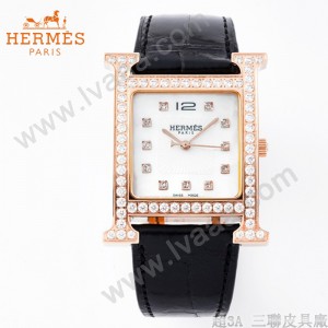 愛馬仕Heure-001   H系列正品原裝瑞士機芯镶钻系列手表