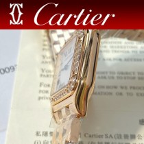 卡地亞CARTIER原單獵豹PANTHERE DE系列瑞士鑲鉆款石英方形手表