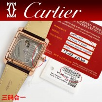 卡地亞 V8版本坦克系列經典劉德華同款方形男士手表