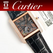 卡地亞 V8版本坦克系列經典劉德華同款方形男士手表
