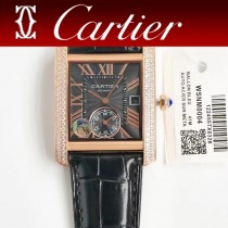 卡地亞 V8版本坦克系列經典劉德華同款方形男士手表