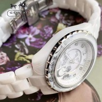 COACH蔻馳PRESTON系列陶瓷表帶原單石英女士腕表
