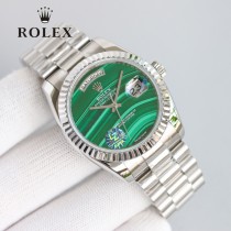 ROLEX恒动劳力士日志36孔雀石星期日历型