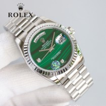 ROLEX恒动劳力士日志36孔雀石星期日历型