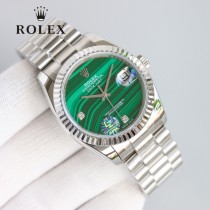 ROLEX恒动劳力士日志36孔雀石星期日历型