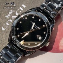 COACH蔻馳原單石英機芯陶瓷手錶 全陶瓷表帶