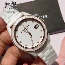COACH蔻馳原單石英機芯陶瓷手錶 全陶瓷表帶