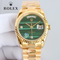 ROLEX恒动劳力士日志36孔雀石星期日历型