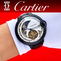 卡地亞CARTIER尊貴紳士潮男三針飛輪全自動機械腕表