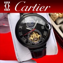 卡地亞CARTIER尊貴紳士潮男三針飛輪全自動機械腕表