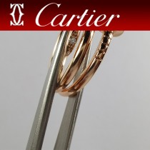 卡地亞Cartier釘子戒指 新款 雙層 鑲鉆戒指
