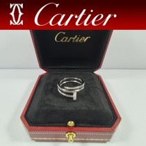 卡地亞Cartier釘子戒指 新款 雙層 鑲鉆戒指