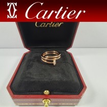 卡地亞Cartier釘子戒指 新款 雙層 鑲鉆戒指