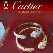 Cartier卡地亞霸氣花斑黑豹鑲鉆手鐲 豹手鐲 Panthere de Cartier豹子手鐲