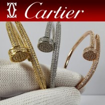 Cartier 卡地亞 JUSTE UN CLOU 釘子系列 滿鉆釘子手鐲
